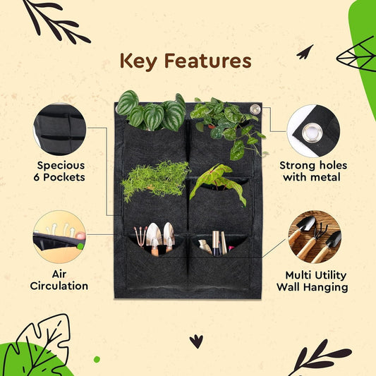 Vertical Hanging Wall Planter for Balcony�/Indoors