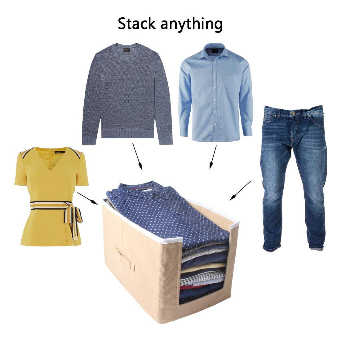 Closet Organizer-Foldable Shirts and Clothing Organizer Stackers(Pack of 4)